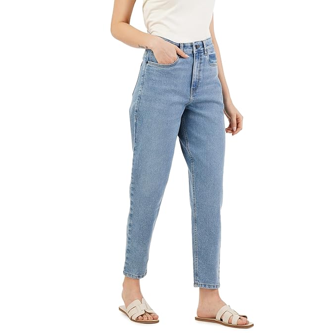 inkd Women's Stretchable Barrel Fit Jeans - High-Rise | Lightweight | Classic 5 Pocket Styling - Image 4